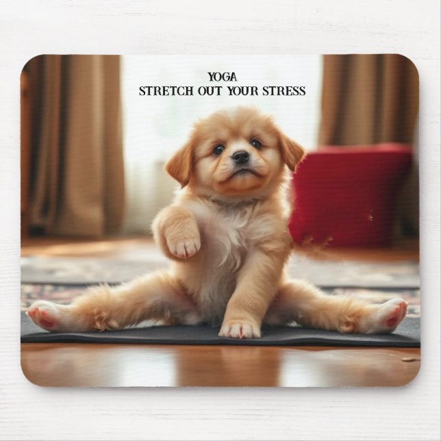 Hunde Yoga Mousepad (Vorne)