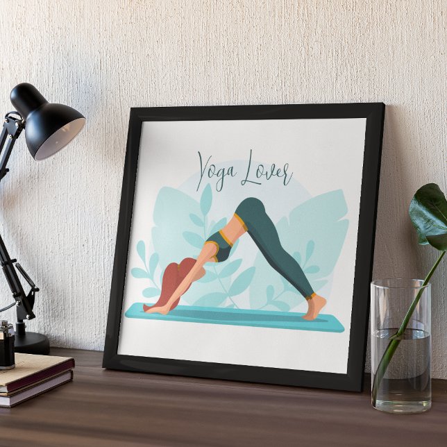 Hunde-Yoga-Pose nach unten - Minimalistisches, kun Poster (Von Creator hochgeladen)