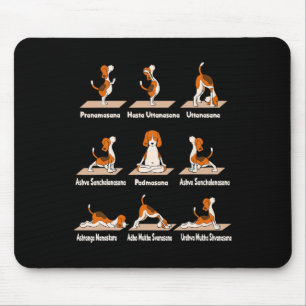 Hunde Yoga - Übungen Posen Lance Meditativ Spaß  Mousepad