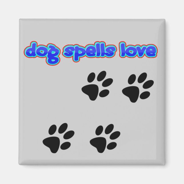 Hunde Zauber Liebe Magnet (Vorne)