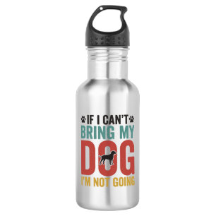 Hunde-Zitat Vintage-Vektor Wenn ich meinen Hund ni Edelstahlflasche