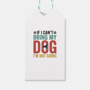 Hunde-Zitat Vintage-Vektor Wenn ich meinen Hund ni Geschenkanhänger
