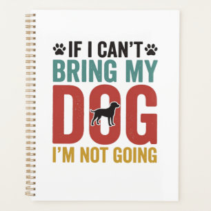 Hunde-Zitat Vintage-Vektor Wenn ich meinen Hund ni Planer