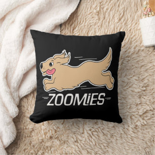 Hunde Zoomies Black Kissen