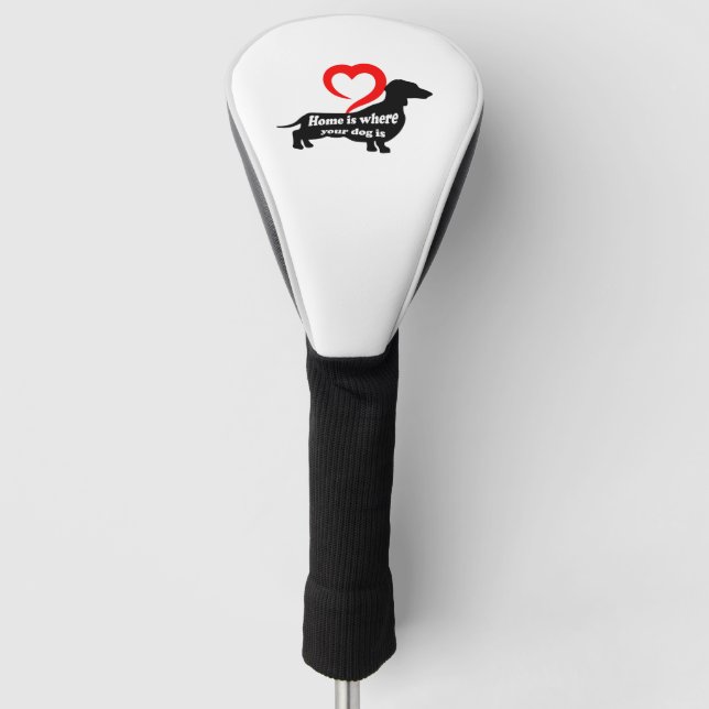 Hunde Zuhause Golf Headcover (Vorderseite)