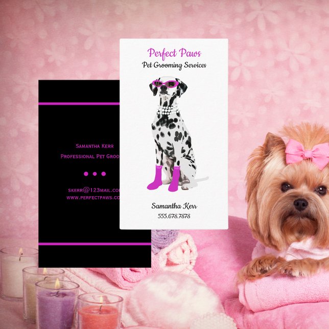 Hunde zum Aufwachsen von Haustieren Visitenkarte (Pet Grooming Services, Dogs, Business Card)