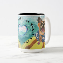 Hunde Zweifarbige Tasse