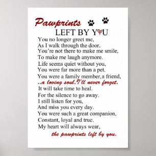 Hundeabschied, für immer in meinem Herzen Poster