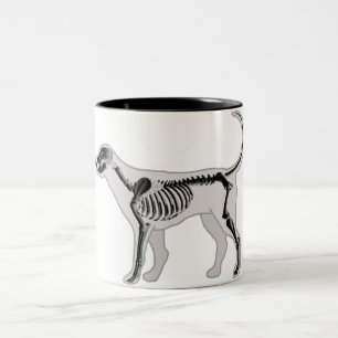 HUNDEanatomie-RÖNTGENSTRAHL-TIERARZT Zweifarbige Tasse