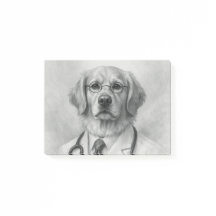 Hundearzt-Porträt-Veterinär-Post-it-Notes