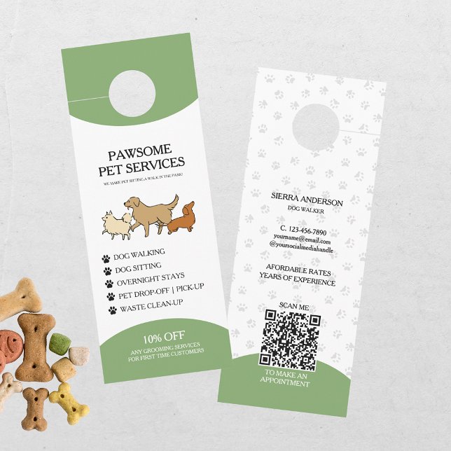 Hundeausführen Haustiersitten QR-Code Türanhänger (Von Creator hochgeladen)