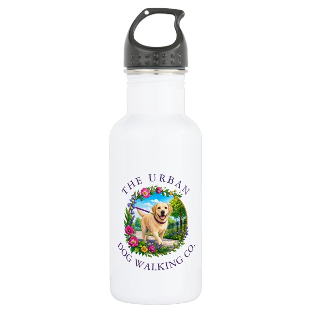 Hundeausführer 532ml Wasserflasche - Labrador (Vorderseite)