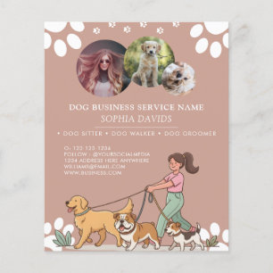 Hundeausführer Haustiersitting-Geschäft individuel Flyer