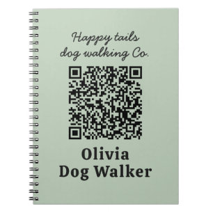 Hundeausführer QR-Code Geschäft Branding Kordelzug Notizblock
