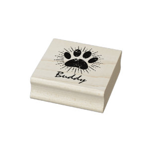 Hundebahn Sonnenbrust-Individuelle Name Signature Gummistempel