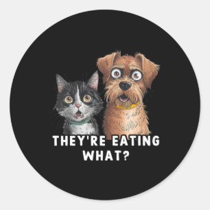 Hundebatte 2024 Haustiere Katze Sie sind Ea Runder Aufkleber