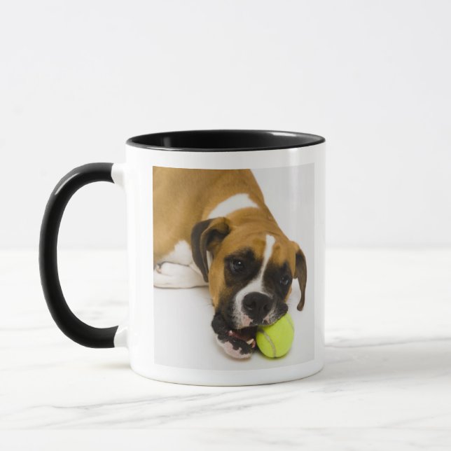 Hundebeißender Tennisball Tasse (Links)