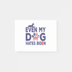 Hundebesitzer Anti Biden - selbst mein Hund hasst  Post-it Klebezettel
