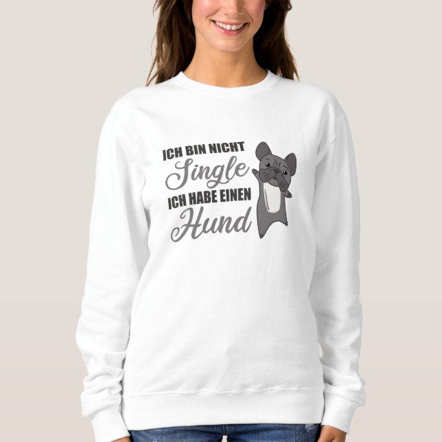 Hundebesitzer des französischen Bulldog-Single Sweatshirt (Vorderseite)