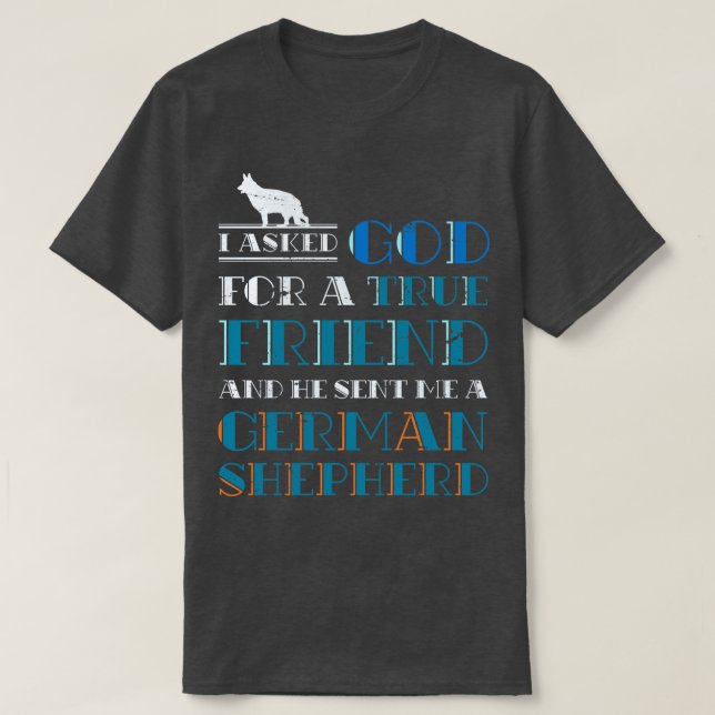 Hundebesitzer geben Haustiere deutscher Hirte T-Shirt (Design vorne)