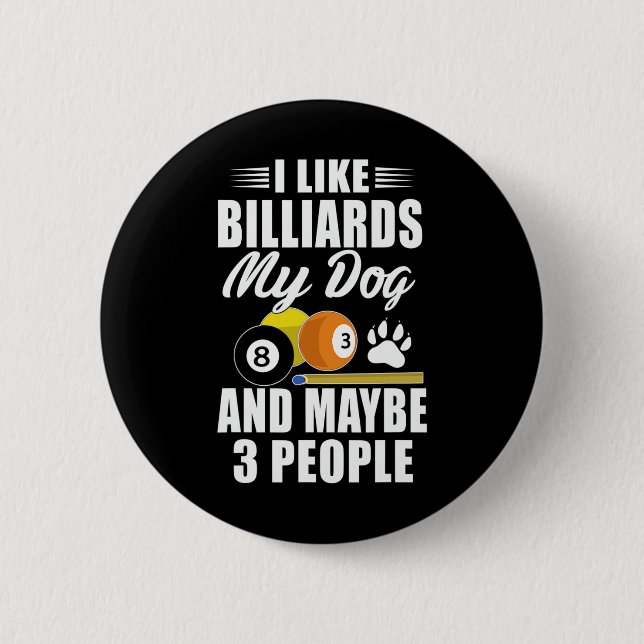 Hundebesitzer Haustier Lover - Funny Pool Billard  Button (Vorderseite)