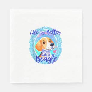 Hundebesitzer Hund Hündin Mama Beagle niedliche Fr Serviette