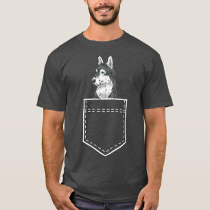 Hundebesitzer Husky Lover Tierpocket Sibirien H T-Shirt