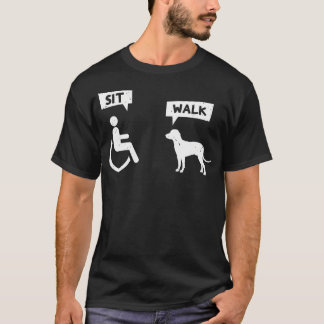 Hundebesitzer Liebhaber Lustig Sitzen Gehen Rollst T-Shirt