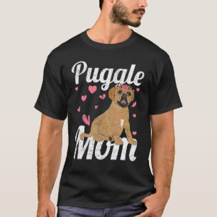 Hundebesitzer Tier Haustier Puggle Mama Muttertag T-Shirt