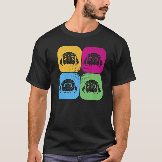 Hundebesitzer Tierfütterbesitzer Pop Puggle T-Shirt (Vorderseite)