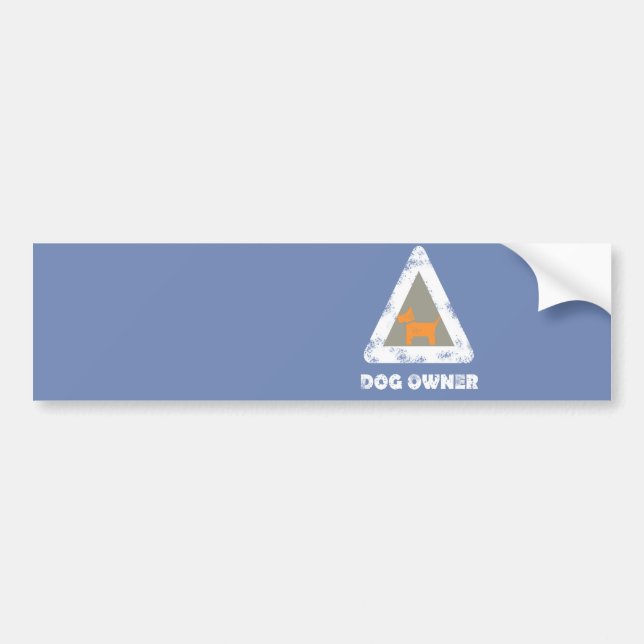 Hundebesitzer Triangle Sign Bumper Car Funky Stick Autoaufkleber (Vorne)