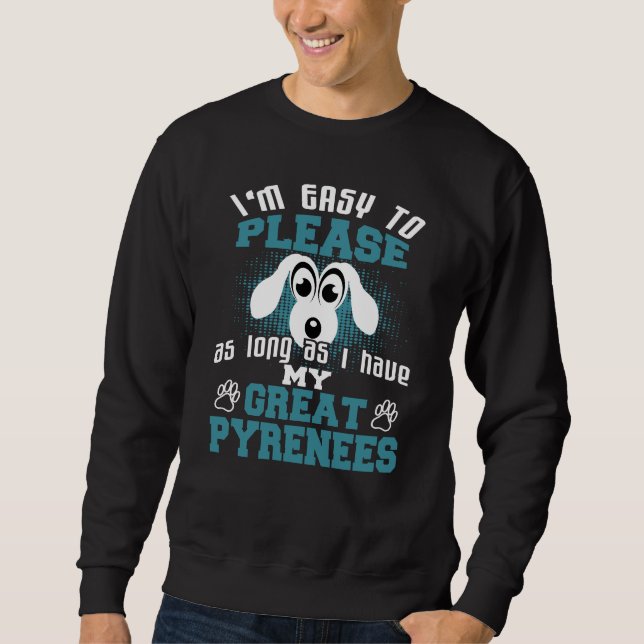 Hundebesitzer von Funny Great Pyrenäen Sweatshirt (Vorderseite)