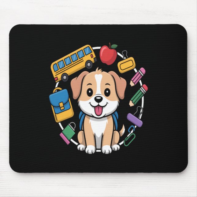 Hundebesitzer zurück in die Schule Mousepad (Vorne)