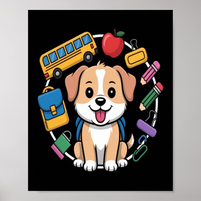 Hundebesitzer zurück zur Schule Poster (Vorne)