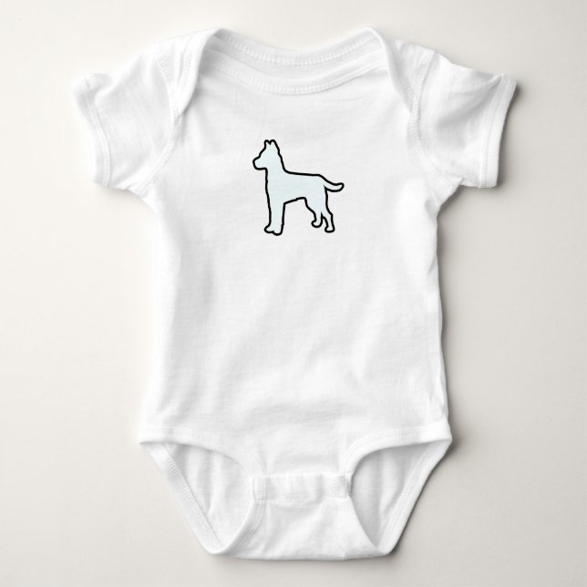Hundebild  baby strampler (Vorderseite)