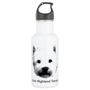 Hundebild Westhochland-weißen Terriers Westie Trinkflasche