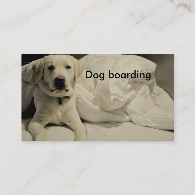 HundeBoarding/-hundehütte Visitenkarte (Vorderseite)