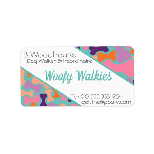 Hundeböttengeschäft Adressaufkleber (Vorne)