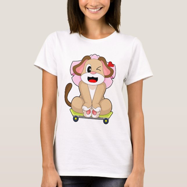 Hundebrautschleier Hochzeit T-Shirt (Vorderseite)