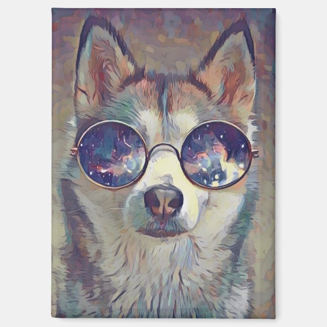 Hundebrillenglasmagnet Magnet (Vorderseite)
