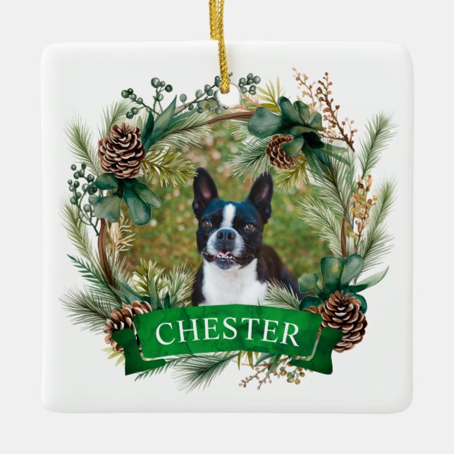 Hundebrüge Keramikornament (Vorderseite)