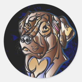 Hundebucker Runder Aufkleber