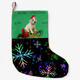 Hundebüt Strumpf mit personalisiertem Namen. Kleiner Weihnachtsstrumpf