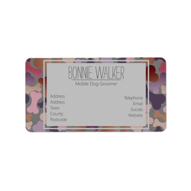 Hundebütteltier Adressaufkleber (Vorne)