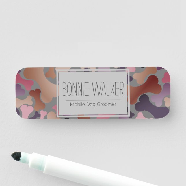 Hundebütteltier Namensschild (Beispiel)