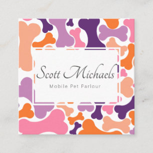 Hundebütteltier Quadratische Visitenkarte