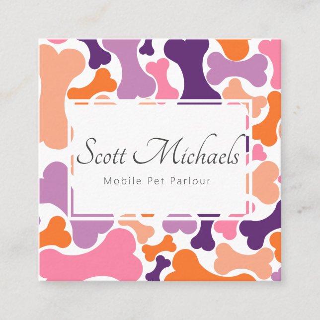 Hundebütteltier Quadratische Visitenkarte (Vorderseite)