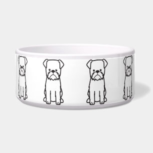 HundeCartoon Brüssels Griffon Napf