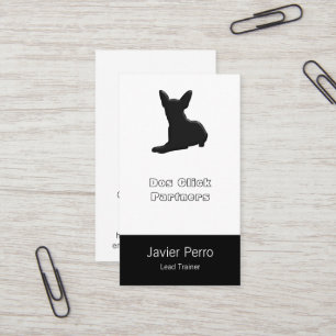 Hundechihuahua-Silhouette-Illustration Visitenkarte