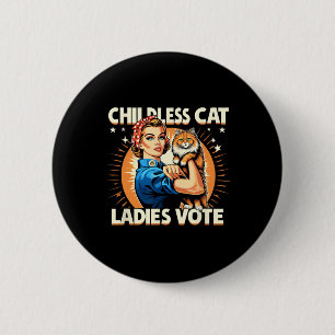 Hundedame Wir gehen nicht zurück Lady Cat Liebhabe Button